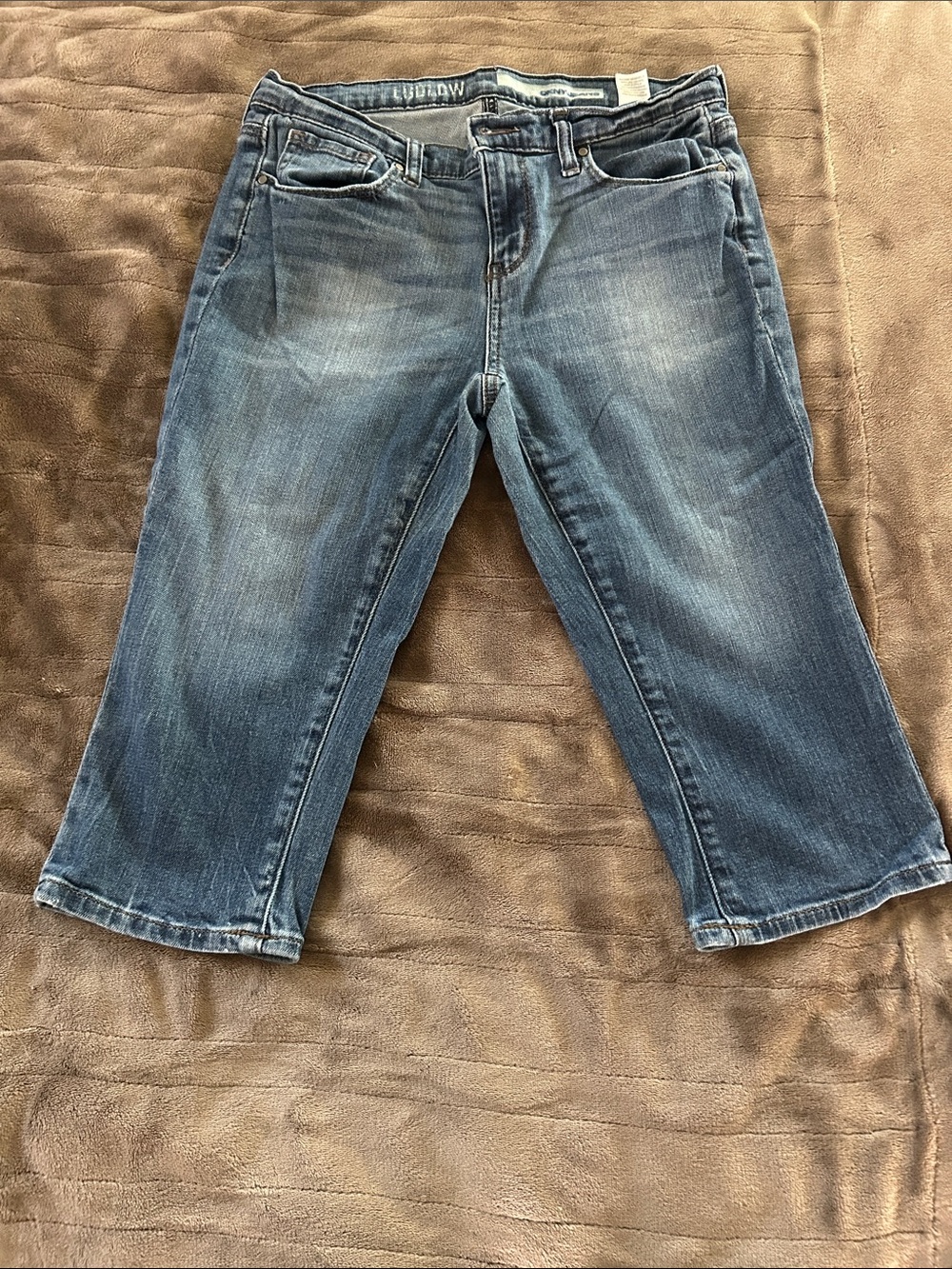 DKNY Women's Blue Denim Cropped Ludlow Jeans